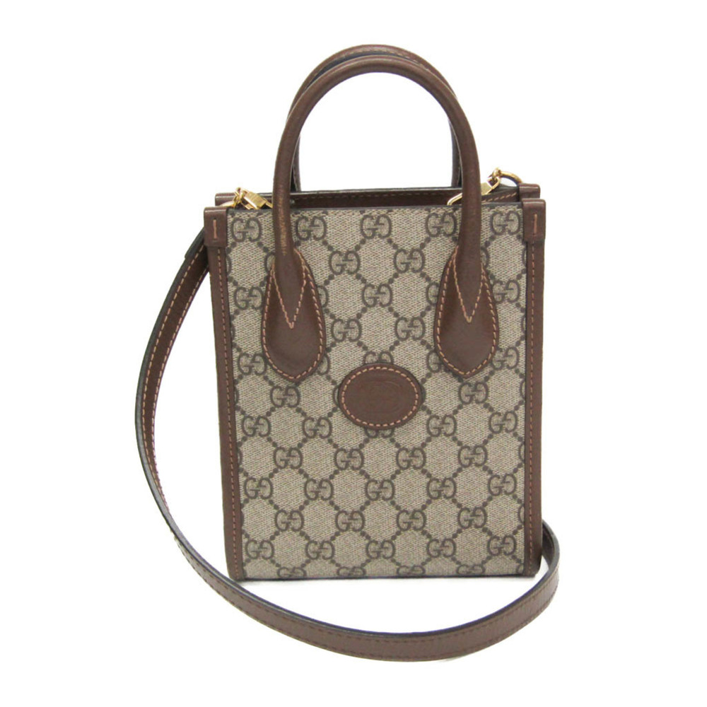 GUCCI Authentic Brown Leather Shoulder Bag